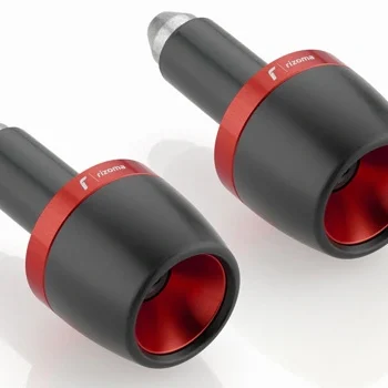 Rizoma Black Red Bar-End Plugs Handlebar Cap(MA532)