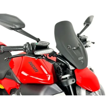 Alternative view of WRS Matt Black Sport Windscreen For Ducati Diavel V4 (2023-2024)