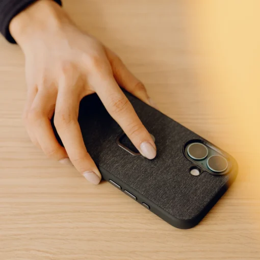 Peak Design Charcoal Mobile Everyday Fabric Case for iphone 16 Plus - Image 2