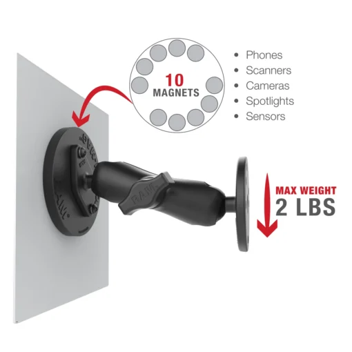 RAM Mounts Tough-Mag 88MM Diameter Ball Base - Image 3