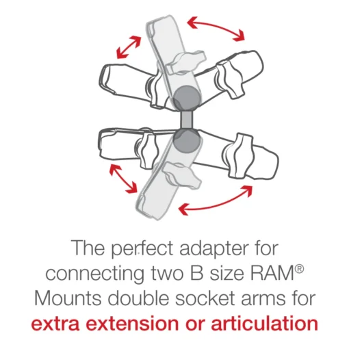 RAM Mounts Double Ball Adapter - B Size - Image 3