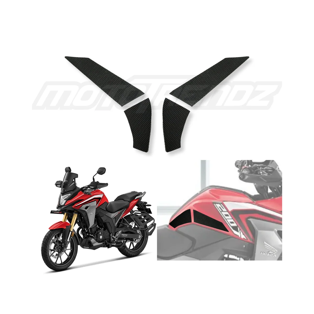 Mototrendz Traction Pads Top+Sides for Honda CB 200 X