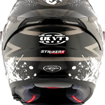 Alternative view of KYT Striker 2V Neutron White Helmet