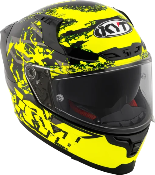 KYT Striker 2V Neutron Yellow Helmet - Image 2