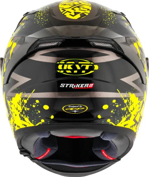 KYT Striker 2V Neutron Yellow Helmet - Image 3