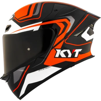 KYT TT-Revo Overtech Black Orange Helmet