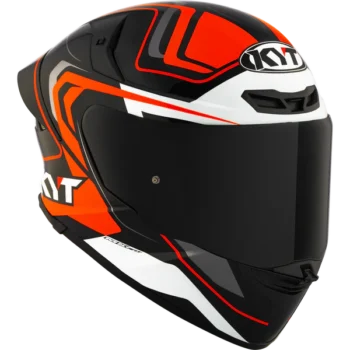 Alternative view of KYT TT-Revo Overtech Black Orange Helmet
