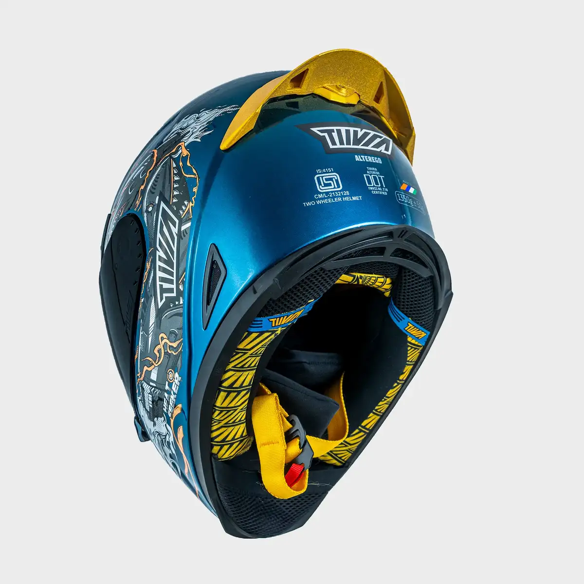 Tiivra Stingray Helmet Tsunami Blue - Image 6
