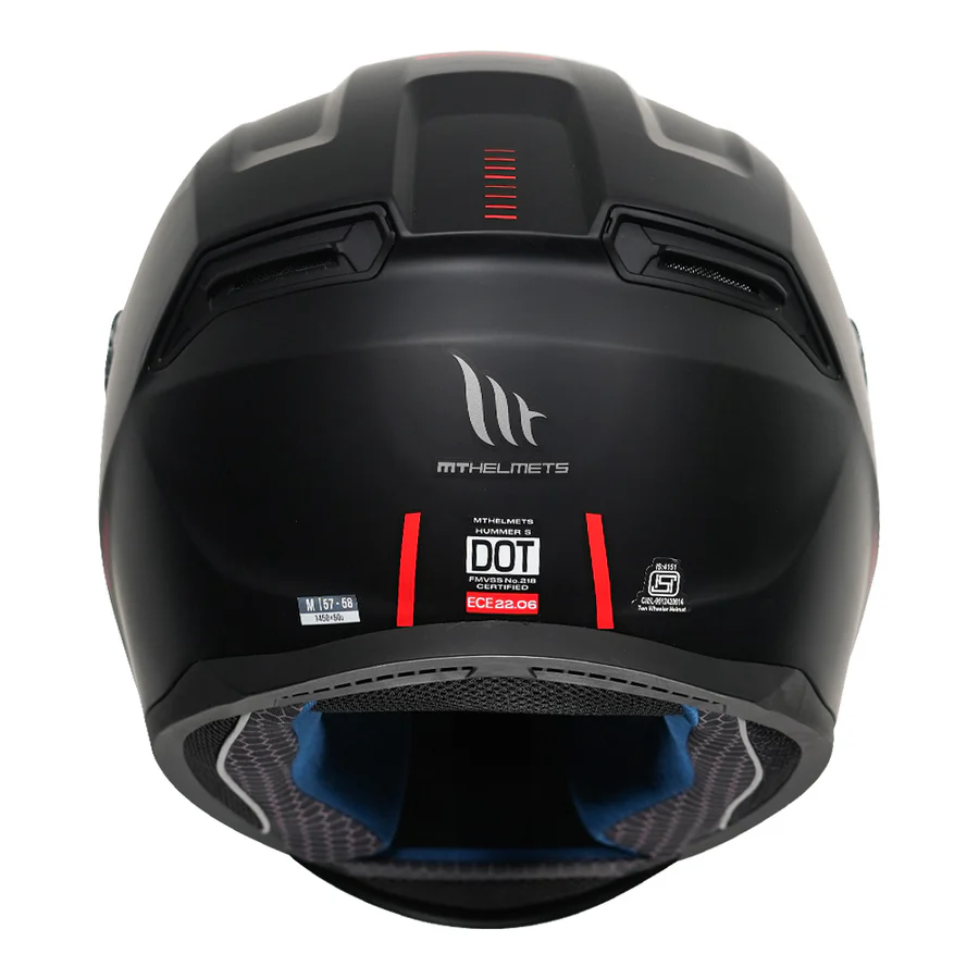 MT Hummer Solid A1 Gloss Black Helmet - Image 3