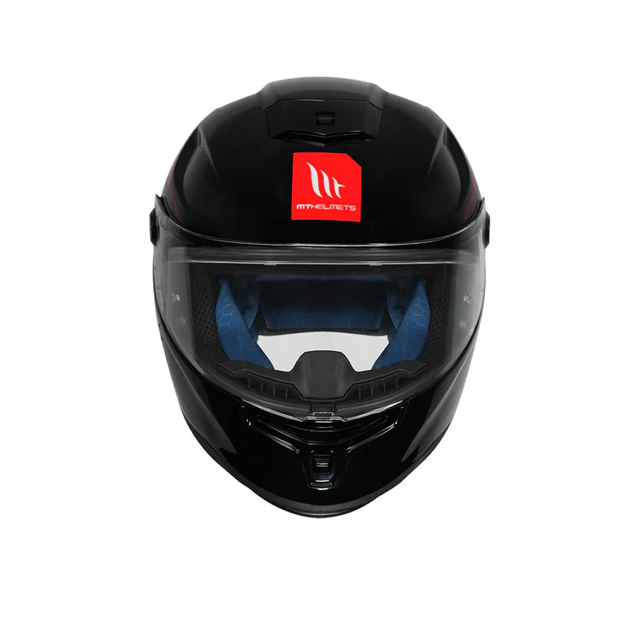 MT Hummer Solid A1 Gloss Black Helmet - Image 4