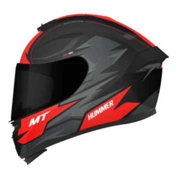 MT Hummer Shine Gloss Black Red B5 Helmet