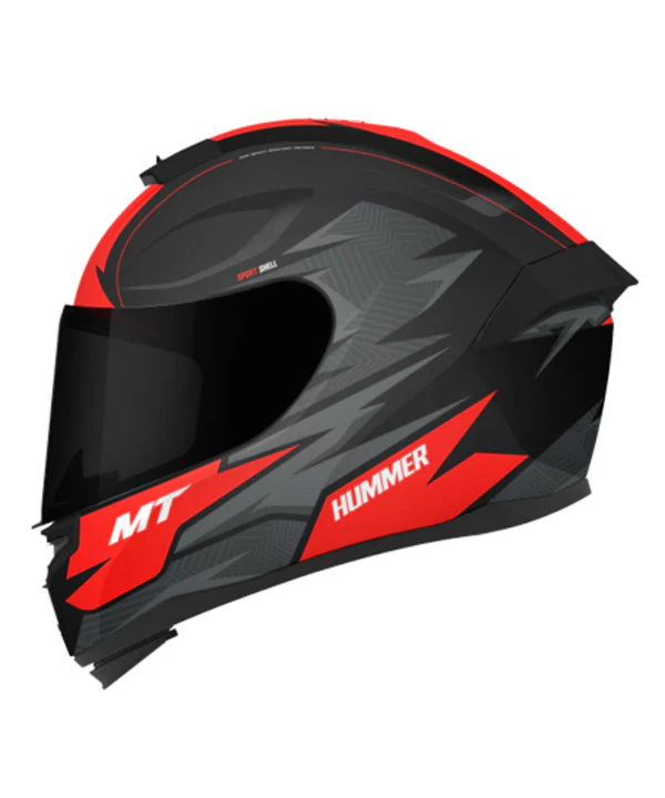 MT Hummer Shine MATT Black Red B5 Helmet