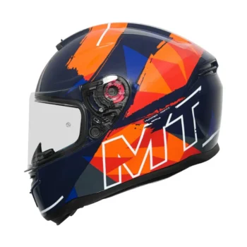 MT Hummer Monti Gloss Black Blue Orange C7 Helmet