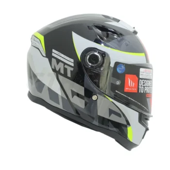 Alternative view of MT Hummer B Oasis Gloss Black Fluro Yellow Grey B3 Helmet