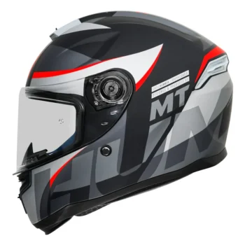 MT Hummer Oasis Gloss Black White Red A1 Helmet