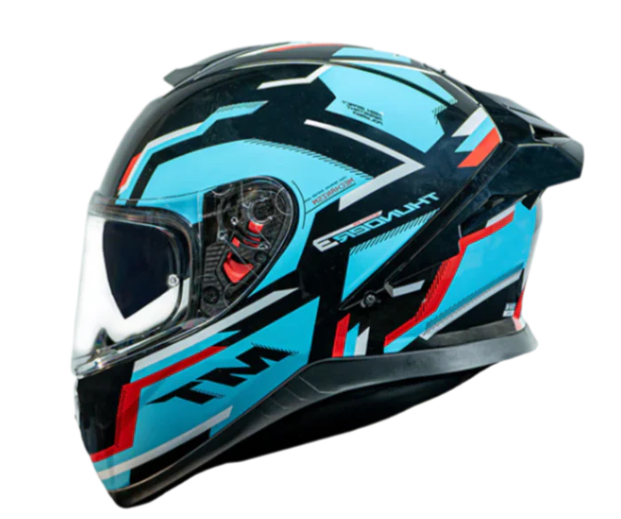 MT Thunder 3 SV Spoiler Blaze B7 Gloss Blue Black Helmet
