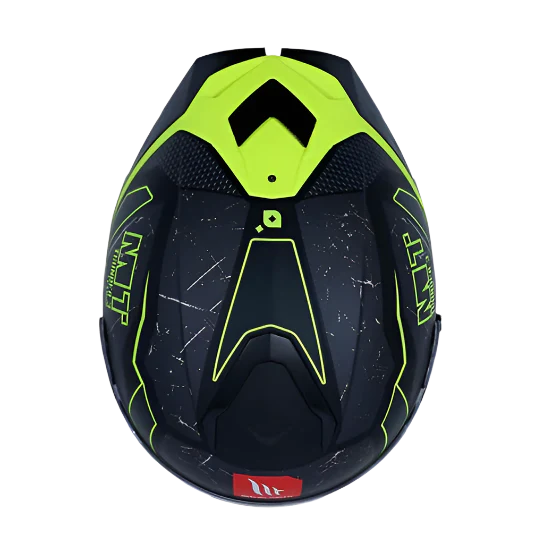 MT Thunder 3 SV Spoiler TX C2 Matt Black Grey Neon Yellow Helmet - Image 3