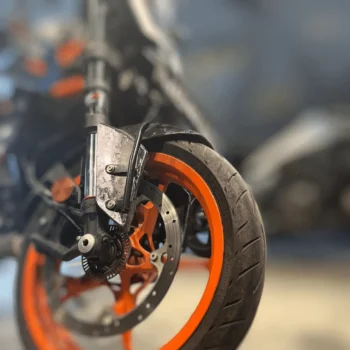 Alternative view of Hyperrider Number Plate Relocator for KTM DUKE Gen 3 390