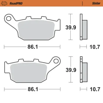 Alternative view of Moto-Master RoadPRO Sinter Brake Pads (402202)