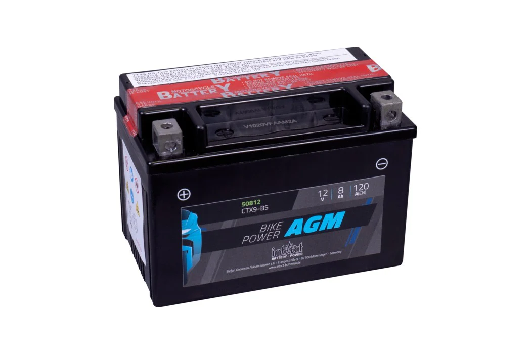 Battery intAct 8Ah - AGM (YTX9-BS) 120A