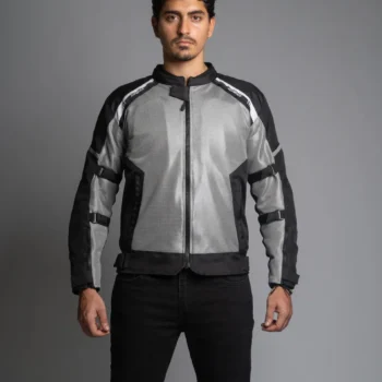 DSG Aire Mesh 2 Light Grey Black White Riding Jacket