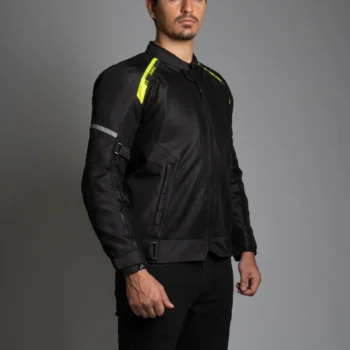 Alternative view of DSG Aire Mesh 2 Black Yellow Fluo Riding Jacket