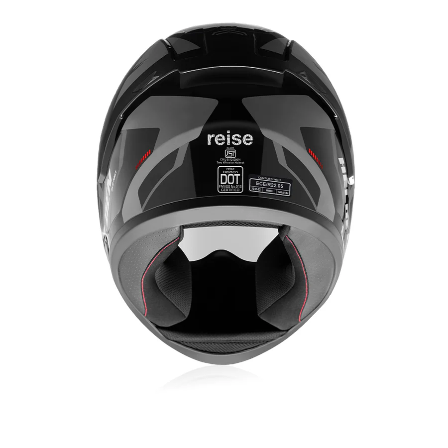 Helden Speed D5 Grey Black Gloss Helmet - Image 5