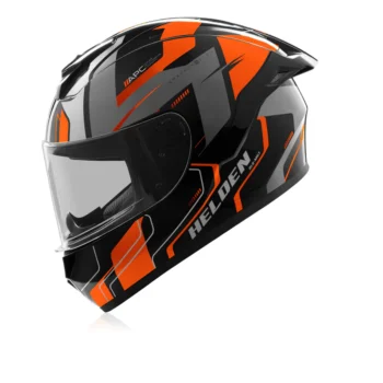 Helden  Speed D3 Orange Black Gloss Helmet