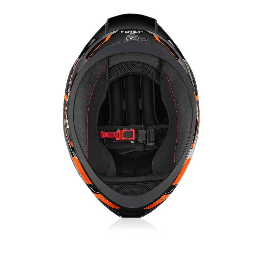 Helden Speed D3 Orange Black Gloss Helmet - Image 4