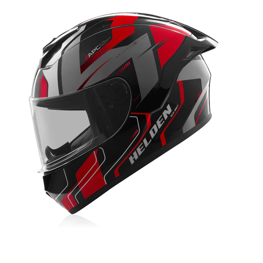 Helden Speed D1 Red Black Gloss Helmet