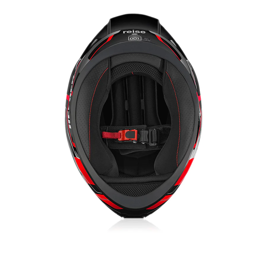 Helden Speed D1 Red Black Gloss Helmet - Image 4