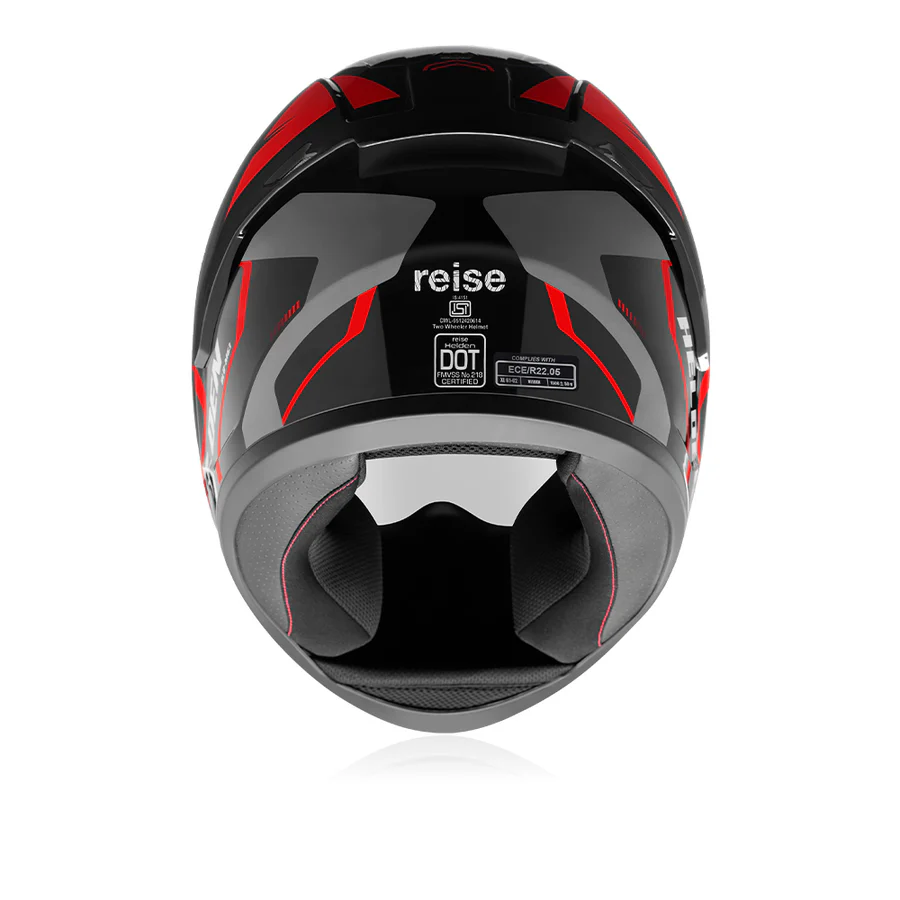 Helden Speed D1 Red Black Gloss Helmet - Image 5