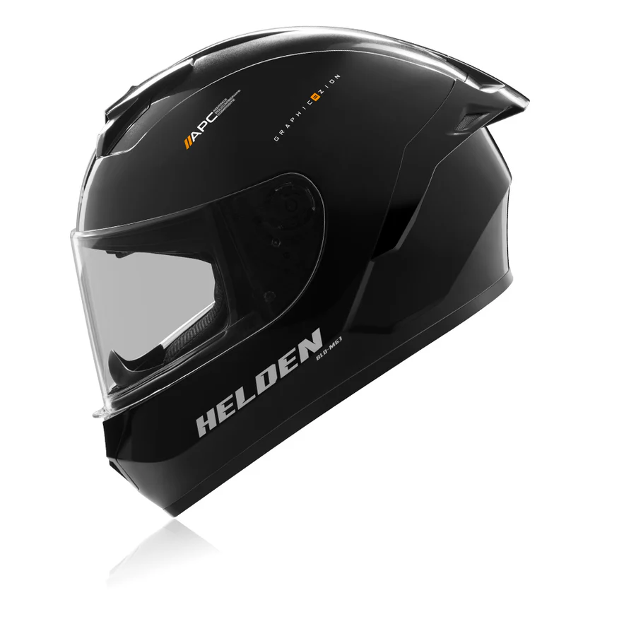Helden Solid D1 Black Gloss Helmet