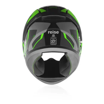 Alternative view of Helden Speed D3 Black Green Riding Gloss Helmet