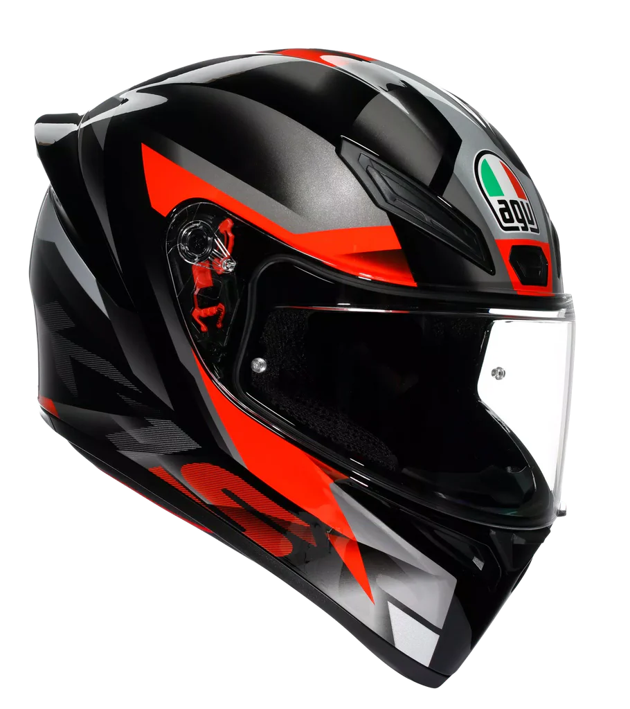 AGV K1 S Fastlap Gloss Black Grey Red Helmet - Image 2