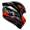 AGV K1 S Fastlap Gloss Black Grey Red Helmet - Image 3