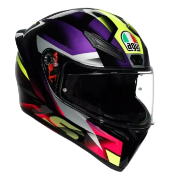 AGV K1 S HELMET - FASTLAP BLACK/PURPLE/PINK (ISI & ECE2206) - Image 1