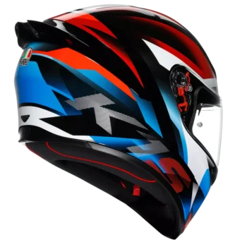 AGV K1 S Fastlap Gloss Black Red Blue Helmet - Image 2