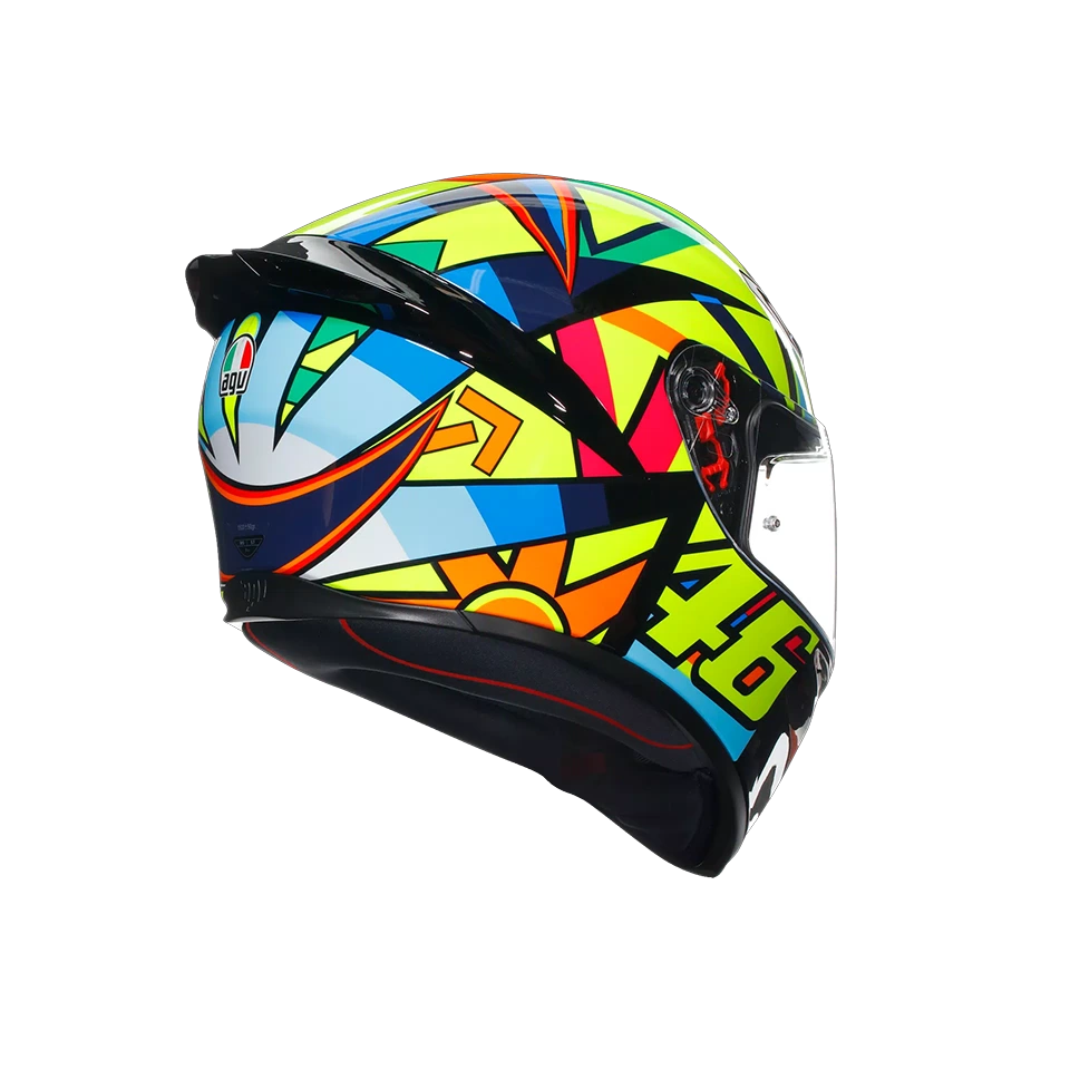 AGV K1 S Soleluna 2017 Gloss Black Yellow Full Face Helmet - Image 5
