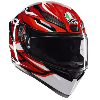 AGV K1 S Lion Gloss Black Red White Helmet - Image 2