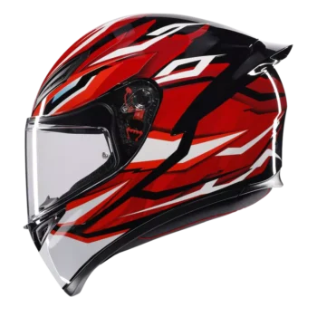 AGV K1 S Lion Gloss Black Red White Helmet - Image 1