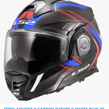 LS2 FF901 Advant X Solid Carbon Future II White Blue Helmet