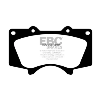 Alternative view of EBC Yellowstuff Brake Pads Front for TOYOTA Fortuner (Old/New) & MITSUBISHI Montero - (DP41657R)