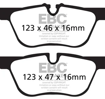 Alternative view of EBC Ultimax Brake Pads Rear for BMW 3 Series F30/GT (2011 onwards) & 1 Series F20/F21 - (DPX2132)