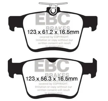 Alternative view of EBC Ultimax Brake Pads Rear for Audi A3/Q2, Skoda Superb/Kodiaq/Karoq & VW Passat/Tiguan/T-Roc - (DPX2153)