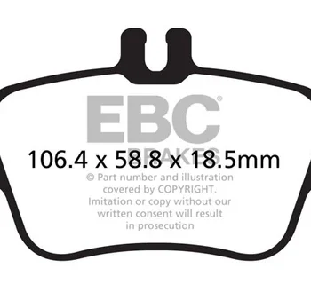 Alternative view of EBC Ultimax Brake Pads Rear for Mercedes A-Class (200D/180D), B-Class, CLA & GLA - (DPX2157)
