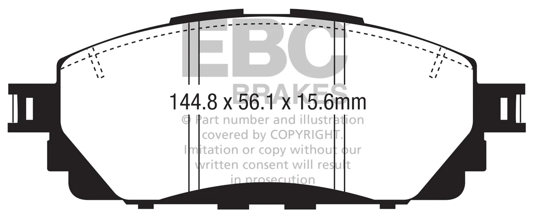 EBC Ultimax Brake Pads Front for Toyota Innova Crysta - (DPX2373) - Image 2