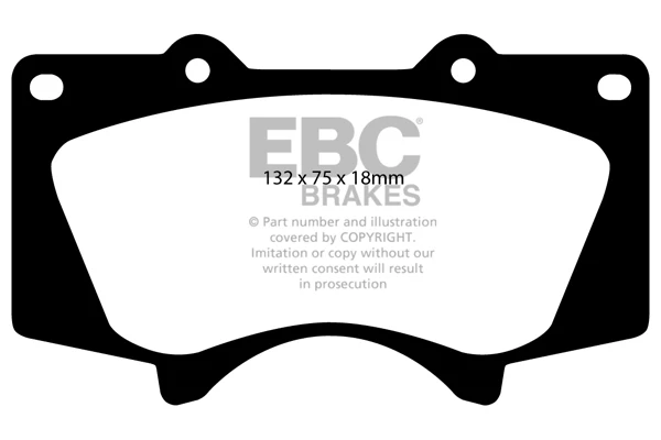 EBC Ultimax Brake Pads Front for TOYOTA Old/New Fortuner & MITSUBISHI Montero - (DP1657) - Image 2