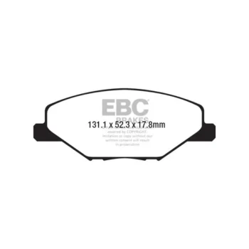 Alternative view of EBC Yellowstuff Brake Pads Front for SKODA RAPID/FABIA & VW POLO/VENTO (after 2012) - (DP42211R)