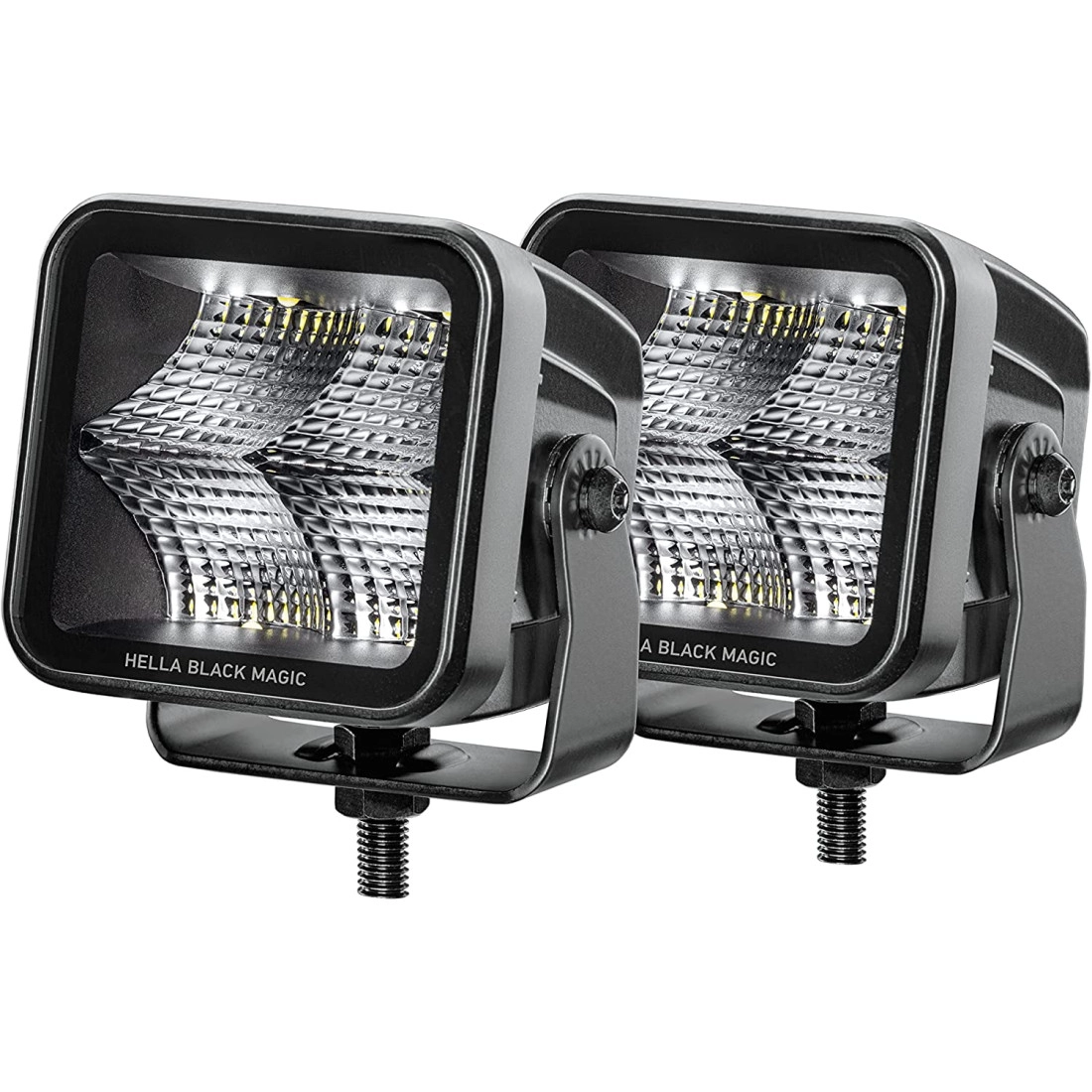 HELLA 358176811 Black Magic LED Series 3.2" Cube Set - LED Flood Light - Off Road Driving Lights (358176811) - Image 1